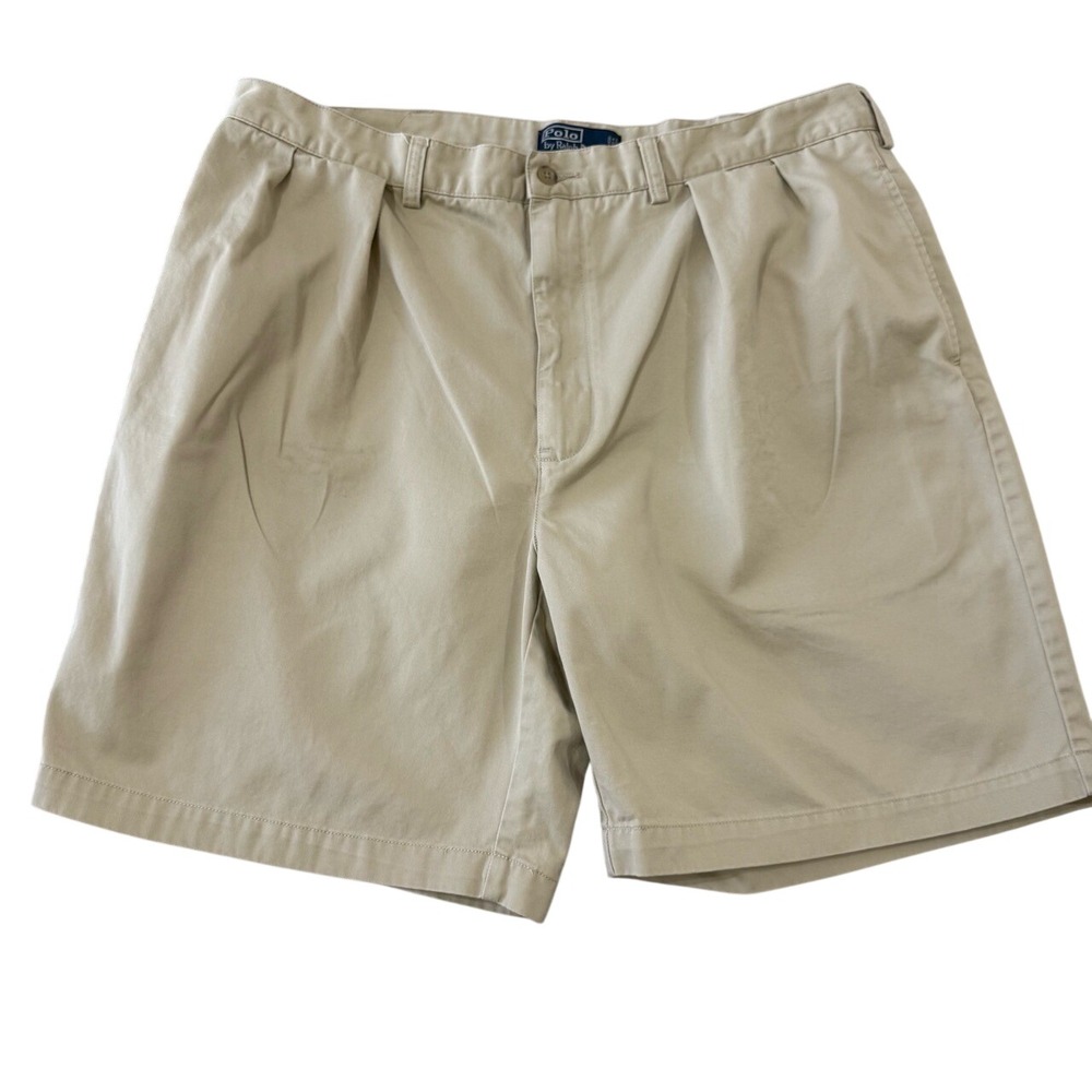 Polo Ralph Lauren Shorts‎ Mens 40 Khaki Pleated Chino Classic Summer